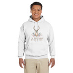 Deer Hoodie - White - Large (Personalized)