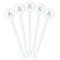 Deer White Plastic 5.5" Stir Stick - Fan View