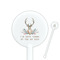 Deer White Plastic 5.5" Stir Stick - Round - Closeup