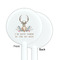 Deer White Plastic 5.5" Stir Stick - Single Sided - Round - Front & Back