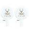 Deer White Plastic 7" Stir Stick - Double Sided - Round - Front & Back