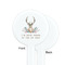 Deer White Plastic 7" Stir Stick - Single Sided - Round - Front & Back