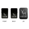 Deer Windproof Lighters - Black, Double Sided, w Lid - APPROVAL