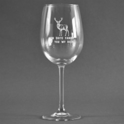 Deer Wine Glass (Single) (Personalized)