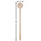 Deer Wooden 7.5" Stir Stick - Round - Dimensions