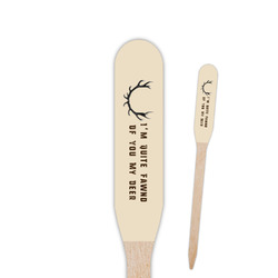 Deer Paddle Wooden Food Picks - Single Sided (Personalized)
