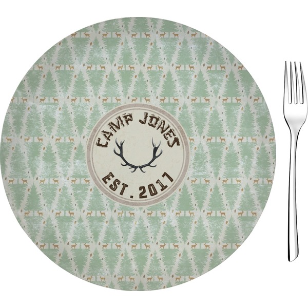 Custom Deer 8" Glass Appetizer / Dessert Plates - Single or Set (Personalized)