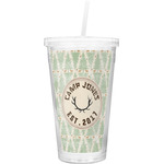 Deer Double Wall Tumbler with Straw (Personalized)