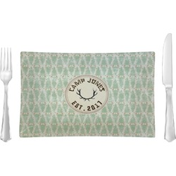 Deer Glass Rectangular Lunch / Dinner Plate (Personalized)