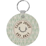 Deer Round Plastic Keychain (Personalized)