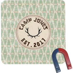 Deer Square Fridge Magnet (Personalized)