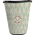 Deer Waste Basket - Double Sided (Black) (Personalized)