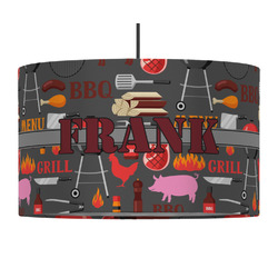 Barbeque 12" Drum Pendant Lamp - Fabric (Personalized)