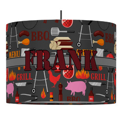 Barbeque 16" Drum Pendant Lamp - Fabric (Personalized)