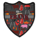 Barbeque Iron On Shield Patch B w/ Name or Text