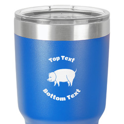 Barbeque 30 oz Stainless Steel Tumbler - Royal Blue - Double-Sided (Personalized)