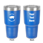 Barbeque 30 oz Stainless Steel Tumbler - Royal Blue - Double-Sided (Personalized)