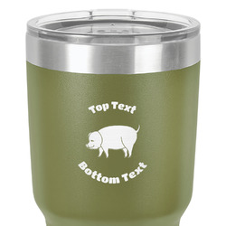 Barbeque 30 oz Stainless Steel Tumbler - Olive - Double-Sided (Personalized)