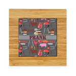 Barbeque Bamboo Trivet with Ceramic Tile Insert (Personalized)