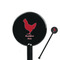 Barbeque Black Plastic 5.5" Stir Stick - Round - Closeup