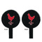 Barbeque Black Plastic 7" Stir Stick - Double Sided - Round - Front & Back