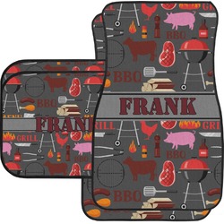 Barbeque Car Floor Mats Set - 2 Front & 2 Back (Personalized)