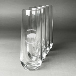 Barbeque Champagne Flute - Stemless Engraved - Set of 4 (Personalized)