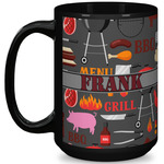 Barbeque 15 Oz Coffee Mug - Black (Personalized)