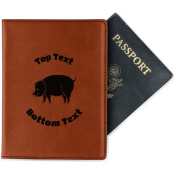 Barbeque Passport Holder - Faux Leather - Double Sided (Personalized)