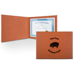 Barbeque Leatherette Certificate Holder - Front (Personalized)