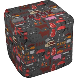 Barbeque Cube Pouf Ottoman - 18" (Personalized)