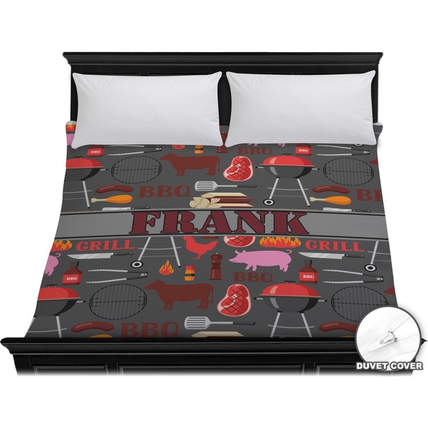 Custom Barbeque Duvet Cover - King (Personalized)