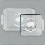 Barbeque Set of Glass Baking & Cake Dish - 13in x 9in & 8in x 8in (Personalized)