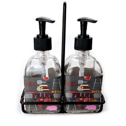 Barbeque Glass Soap & Lotion Bottle Set (Personalized)