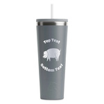 Barbeque RTIC Everyday Tumbler with Straw - 28oz - Grey - Double-Sided (Personalized)