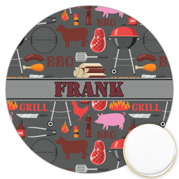 Custom Barbeque Printed Cookie Topper - 3.25" (Personalized)