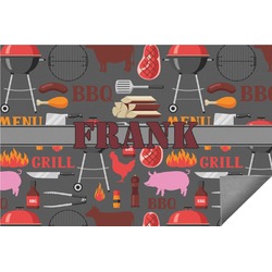 Barbeque Indoor / Outdoor Rug - 6'x8' w/ Name or Text
