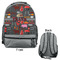 Barbeque Large Backpack - Gray - Front & Back View