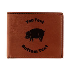 Barbeque Leatherette Bifold Wallet - Single Sided (Personalized)