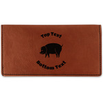 Barbeque Leatherette Checkbook Holder - Single Sided (Personalized)