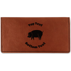Barbeque Leatherette Checkbook Holder - Single Sided (Personalized)