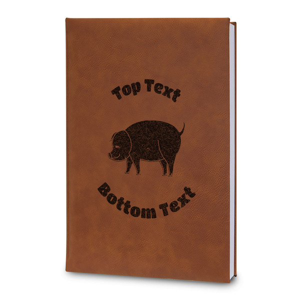 Custom Barbeque Leatherette Journal - Large - Double Sided (Personalized)