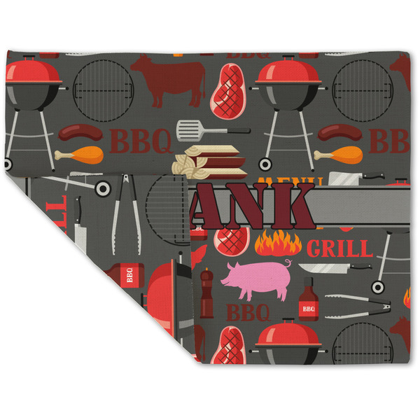 Custom Barbeque Double-Sided Linen Placemat - Single w/ Name or Text