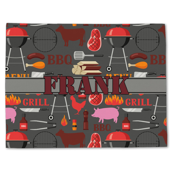 Custom Barbeque Single-Sided Linen Placemat - Single w/ Name or Text