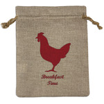 Barbeque Medium Burlap Gift Bag - Front (Personalized)
