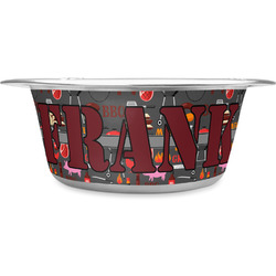 Barbeque Stainless Steel Dog Bowl - Medium (Personalized)