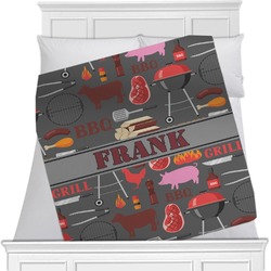 Barbeque Minky Blanket - Twin / Full - 80"x60" - Single Sided (Personalized)