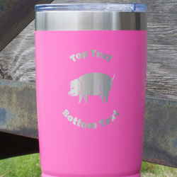 Barbeque 20 oz Stainless Steel Tumbler - Pink - Double Sided (Personalized)