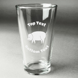 Barbeque Pint Glass - Engraved (Single) (Personalized)