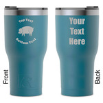 Barbeque RTIC Tumbler - Dark Teal - Laser Engraved - Double-Sided (Personalized)